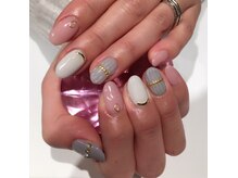 ロア ネイル(Loa nail)の雰囲気（定額Bコース7000円人気のプリーツデザイン）