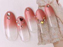 ネイルサロンフォーユー(for u)/ハートグラデ♪￥6980