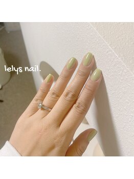 レリーズ ネイル(Lelys nail)/ワンカラー、砂糖ネイル