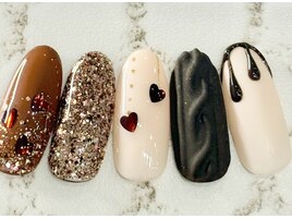 バレンタイン チョコネイル