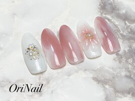 ニュアンス×ぷっくりフラワー