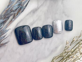 ネイルサロン&スクール ジーナ(GINA)/ブラックラメネイル