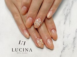 c-174 ラメグラ×リボンネイル