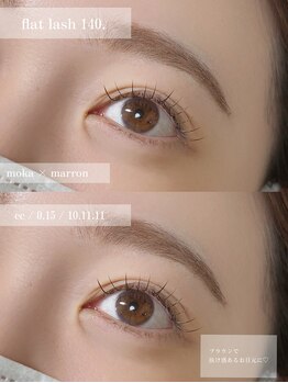ウォーム(warm)/flat lash brown 140本