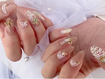 ツイードリボンネイル