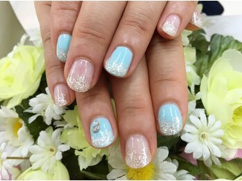 プルミエ ネイル(Premier Nail)/ぺパーミントグリーン＆シルバー