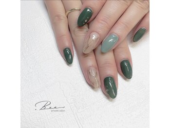 ドットビー(.Bee)/大理石ワンカラーネイル