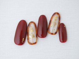 #べっこう #金箔ネイル