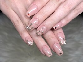 ジェル◆いちごみるくネイル