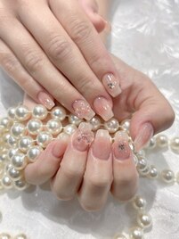 スカルプ長さだし　チークネイル