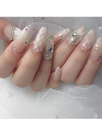 ふんわりガーリーネイル