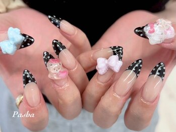 black French×ribbon