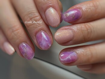 ネイルサロンアンドスクールシャルール(CHALEUR)/大理石風ネイル