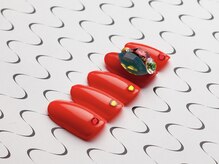 アデリー(ADELIAE)/単色カラー ＋ ストーンアート