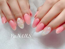 ユーネイルズ 恵比寿(Yu.NAILS.)/水蜜桃ネイル◎スキニーフレンチ