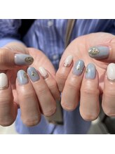 ニアウネイル(niau nail.)/つやん♪オーロラフレンチネイル