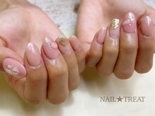 ネイルトリート 茨木駅前店(NAIL TREAT)/ピンクニュアンス