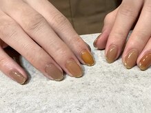 デューネイルスタジオ(dew nail studio)/シアーブラウン先端ミラー