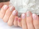 優しい桜フレンチデザイン♪