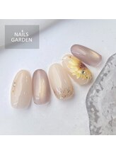 ネイルズガーデン(NAILS GARDEN)/フラワー×ひまわりネイル