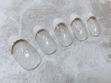 ネイルサロン ラポール 新札幌店/フレンチ ラメライン付き