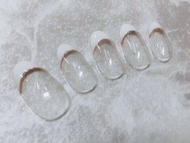 フレンチ ラメライン付き