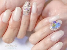 モアニ ヒロオ 渋谷店(MOANI Hiroo)/ハートのビジューネイル