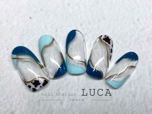 ネイルアトリエルカ(nail atelier LUCA)/W-310 牛柄うねうねネイル