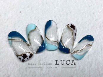 ネイルアトリエルカ(nail atelier LUCA)/W-310 牛柄うねうねネイル