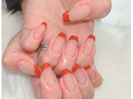 フレンチネイル　テラコッタ