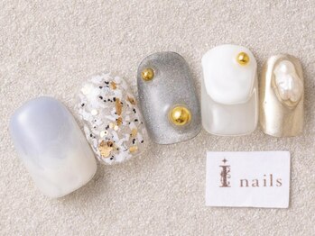 アイネイルズ 三宮店(I nails)/ちぐはぐぷっくりゴールド