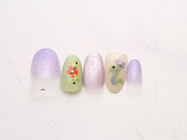 ラッキ干支ヘビネイル全員￥7980