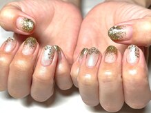 ネイルサロンブリス(nail salon Bliss)/☆ミラーレオーパード柄ネイル☆
