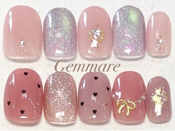 ジェンマーレ 青葉台店(Gemmare)の写真/ソフトジェルオフ無料！アート豊富なハンドキャンペーンネイル¥7,450で上品な指先に☆カラー変更もOK♪