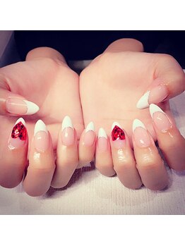 ネイルアンドアイラッシュ アール(ar)/フレンチコース+アート