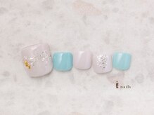 アイネイルズ 横浜EAST店(I-nails)/夏ラメフットネイル