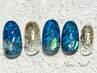【7,8月限定】水面揺らめく深海ブルーネイル￥10,780→