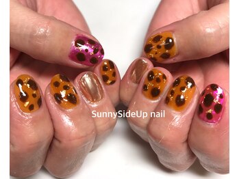 サニーサイドアップ ネイル(Sunny SideUp nail)/ダルメシアンミラーネイル