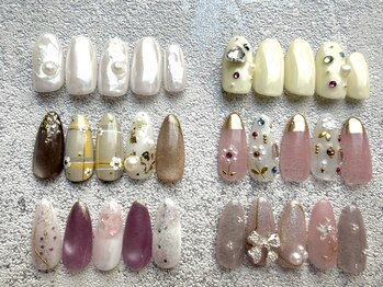 エースタイル(A-style)の写真/【オフ無料/毎月更新の定額コ-ス★新規6990円~】季節に合わせたデザインが充実♪爪に優しいパラジェルも!!