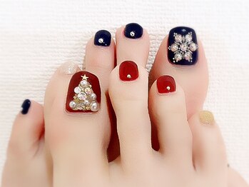 シェル ネイル(Cher nail)/フットＸｍａｓ【Cher nail】