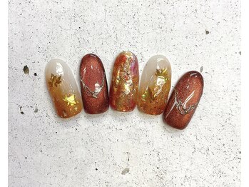 ネイルアンドまつげ リュフェール 五反田(Nail Lufaire)/紅葉ネイル