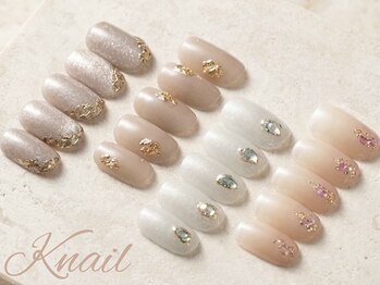 ケイネイル(Knail)の写真/何度も見惚れる理想の指先に…最新トレンド～オフィス仕様まで、豪華フルデザインが今なら11000円で◎
