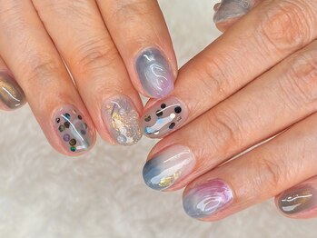 グロスネイル(gloss nail)/ジェルアート/梅雨