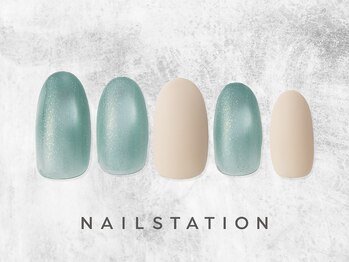 ネイルステーション アトレ四谷店(NAIL STATION)/さざ波海ネイル／パラジェル