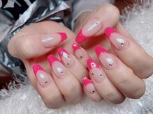レアネイル 新宿(le'a nail)/オーロラフレンチネイル