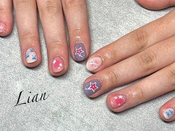 リアン 京都四条河原町店(Lian)/手描きアートネイル