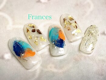 フランセス(Frances)/塗りかけ秋ネイル