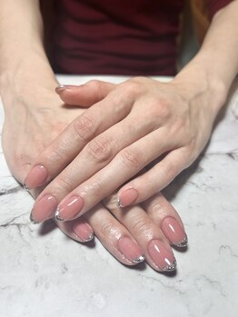 テソロネイル(TESORO nail)/ガラスフレンチネイル