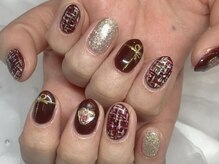 アングゥ ウル(ungu ul)/ボルドー/ツイードデザイン