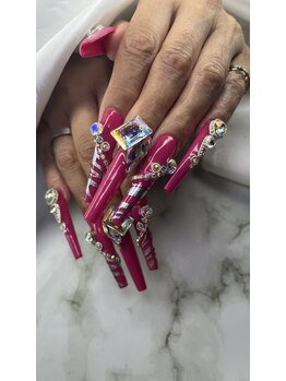 クロスネイル 渋谷店(CROSS nail)/どピンク！定番ギャルネイル